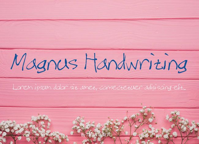 Magnus Handwriting example
